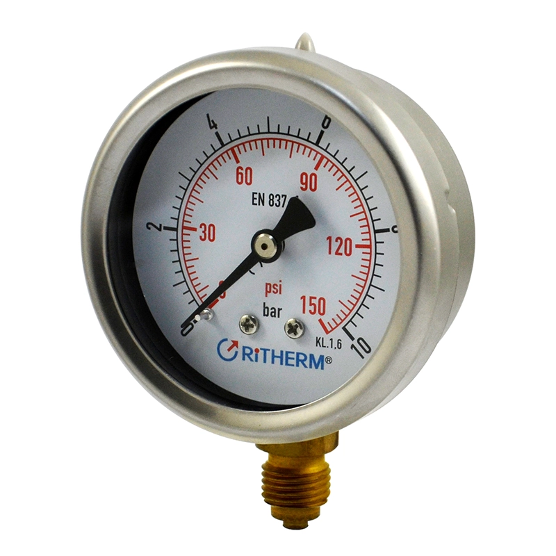 Bayonet Ring Pressure Gauge With Liquid Filled