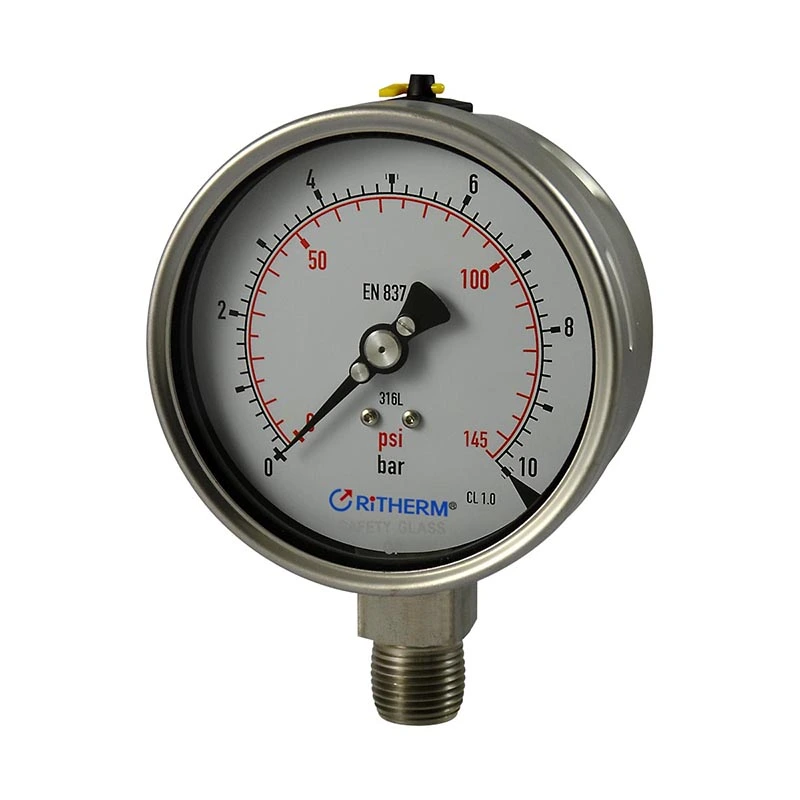 Лазерно заварен манометър изцяло от неръждаема стомана